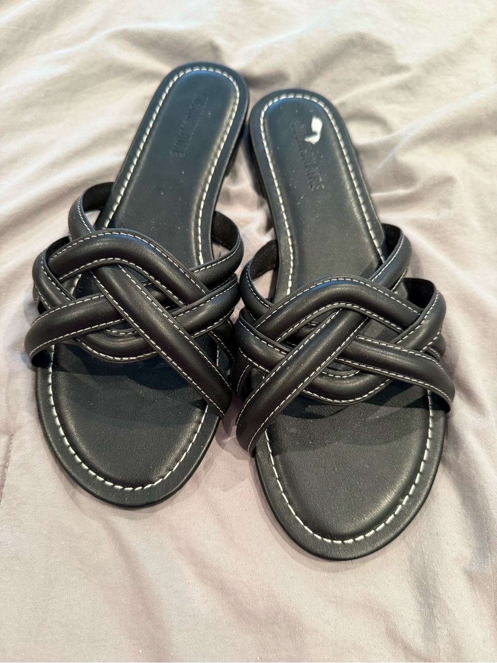 Braided Black Slide Sandals for Women - Sleek Slip-On Comfort